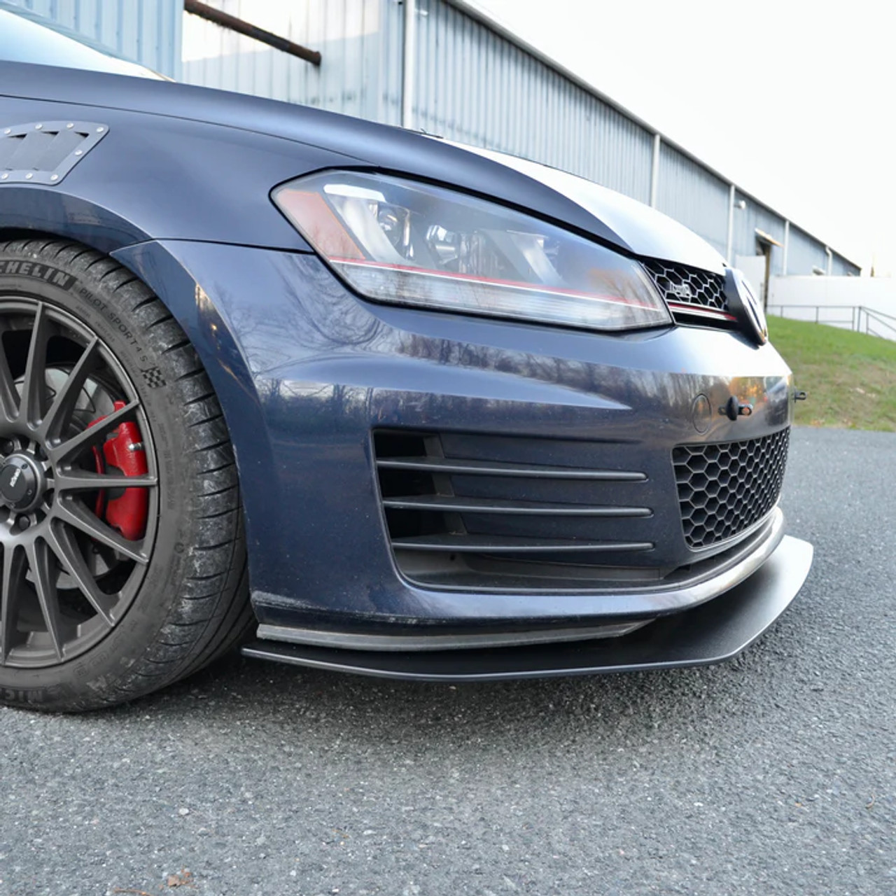 CJM Industries V4 Chassis Mounted Front Splitter for MK7 GTI