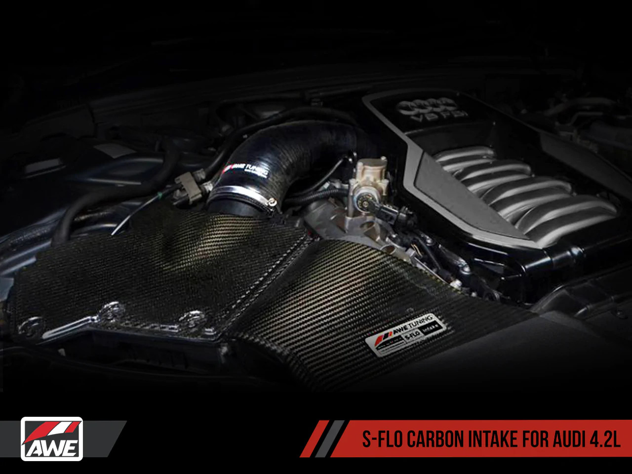 AWE S-Flo Intake Carbon System for B8 S5 4.2L