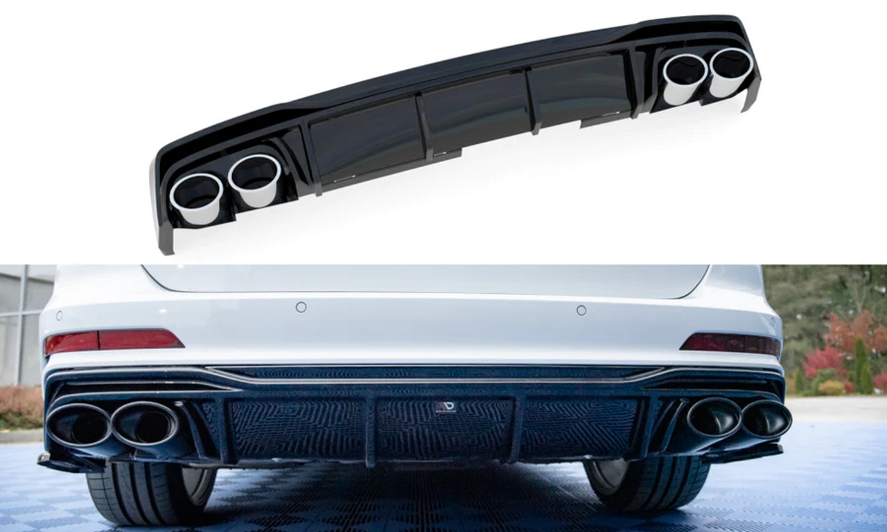 Maxton Design Rear Valance & Exhaust Ends for C8 A6 S-Line