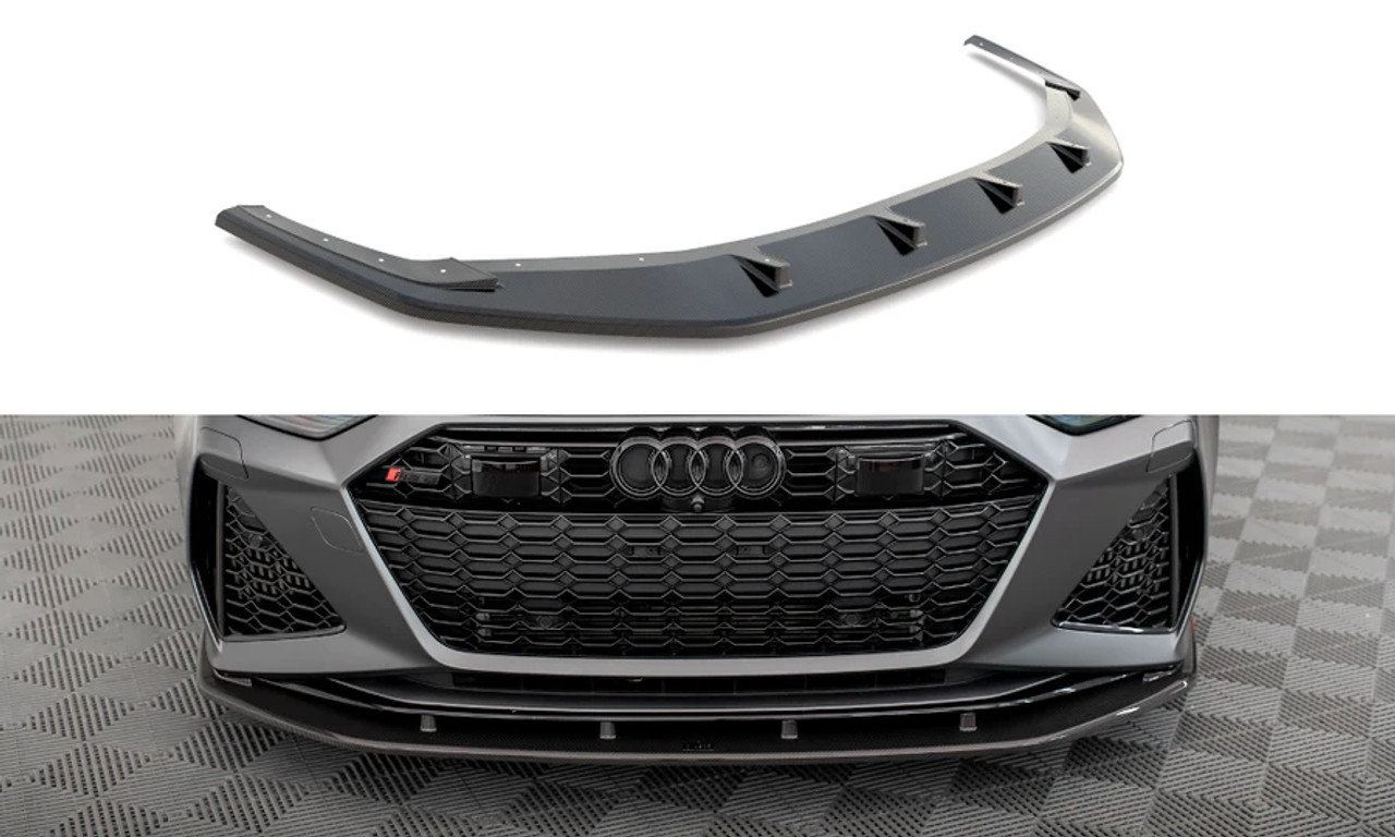 Maxton Design Carbon Fiber Front Splitter for C8 RS6 & RS7