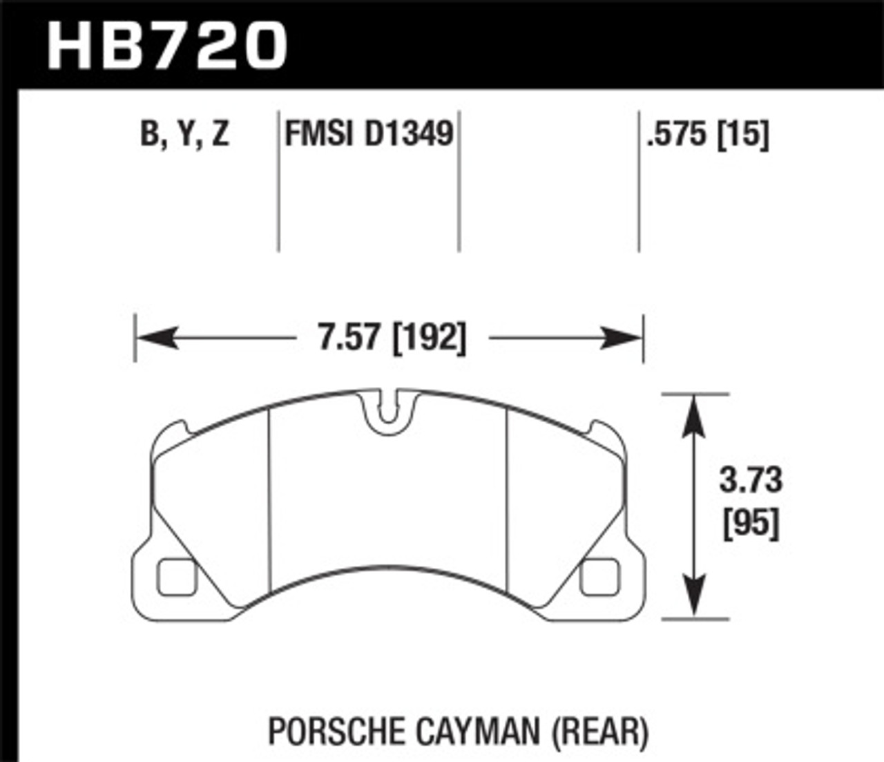 Hawk HPS 5.0 Front Brake Pads for Macan Base (4 Piston Calipers)