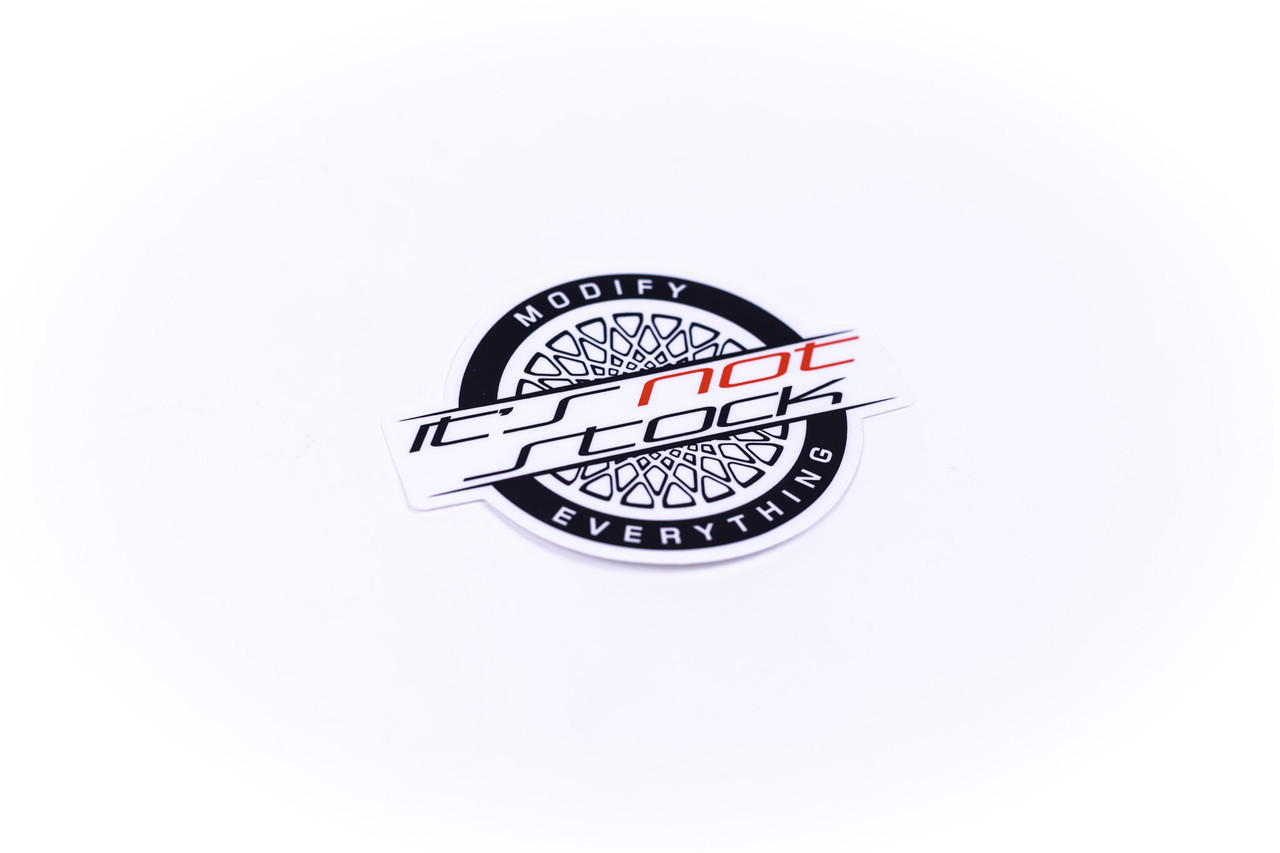 It's Not Stock Wheel Logo Sticker - Single