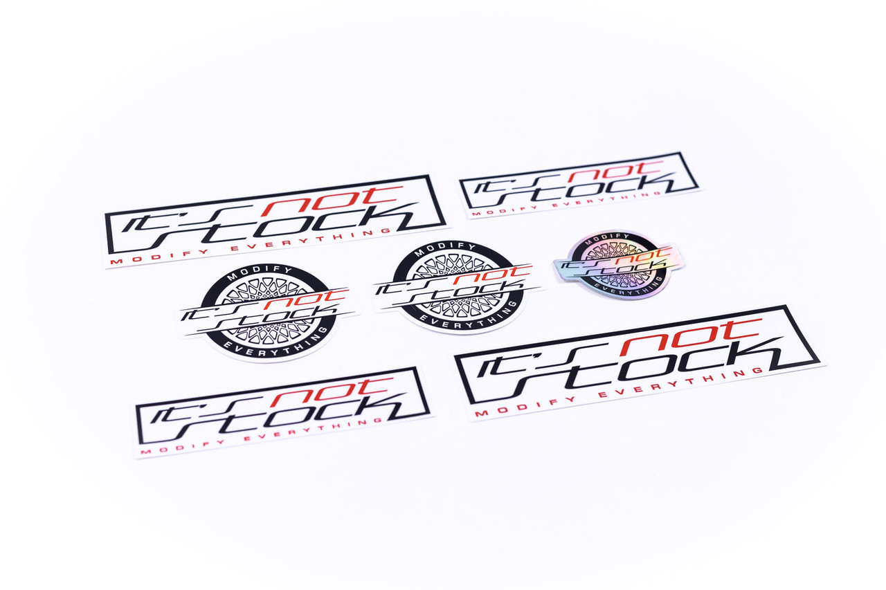 It's Not Stock Sticker Pack w/ Limited Edition Holographic Wheel Logo