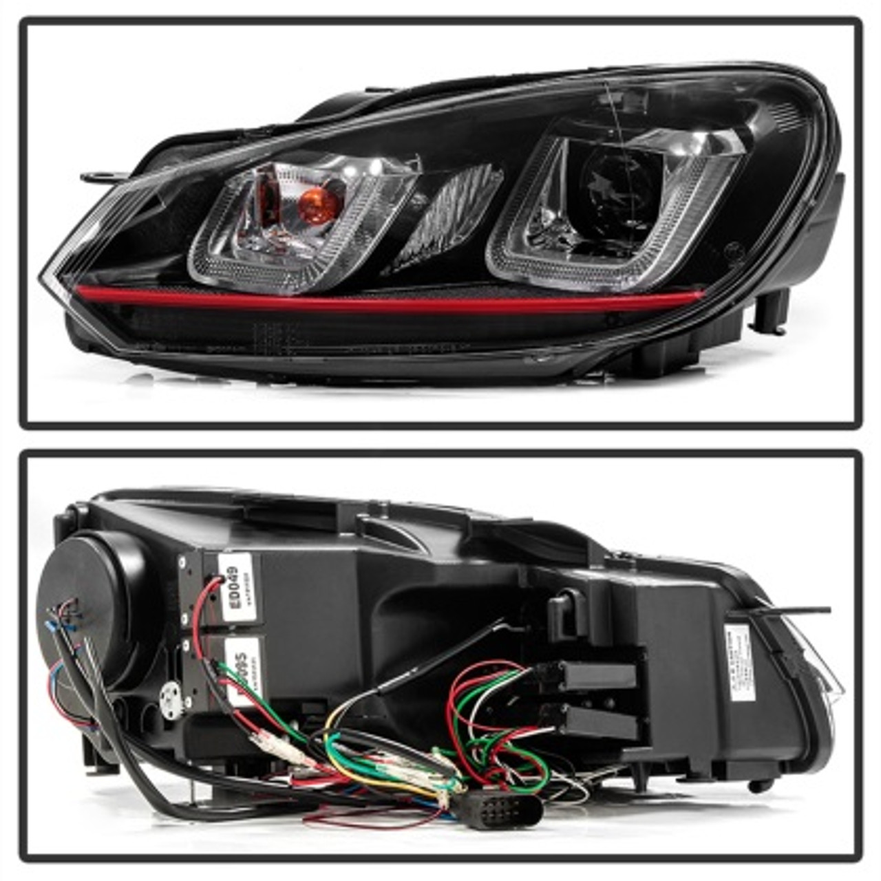 Spyder Version 3 Projector Headlights for MK6 Golf & GTI (Halogen Models Only)