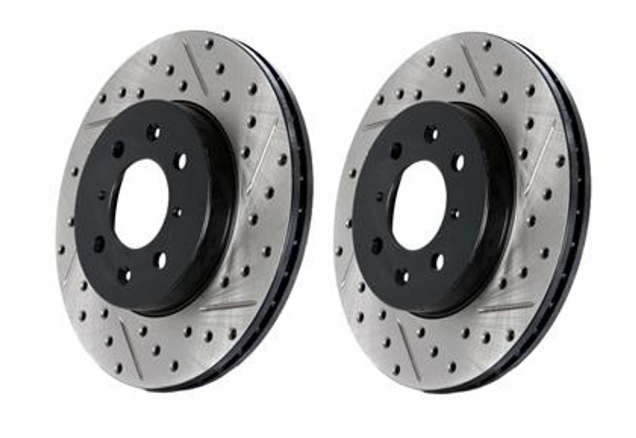 StopTech Drilled & Slotted Sport Front Brake Rotors 321x30 (Pair)