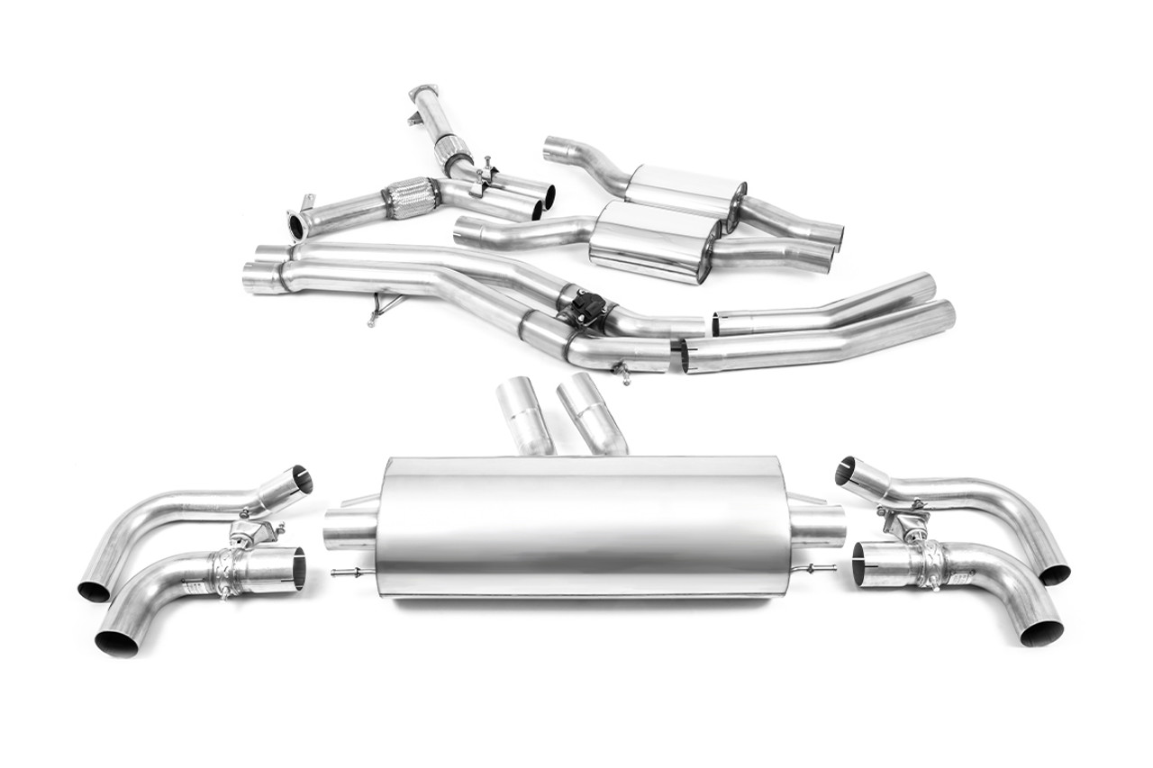 Milltek Resonated Catback Exhaust for 4M RSQ8 (Quieter) - Uses OE Tips