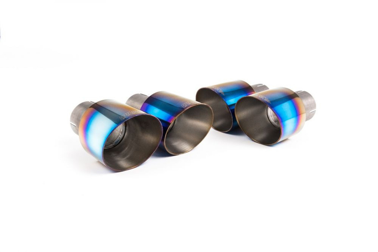 *Quad Round Burnt Titanium GT-100 Tips shown*