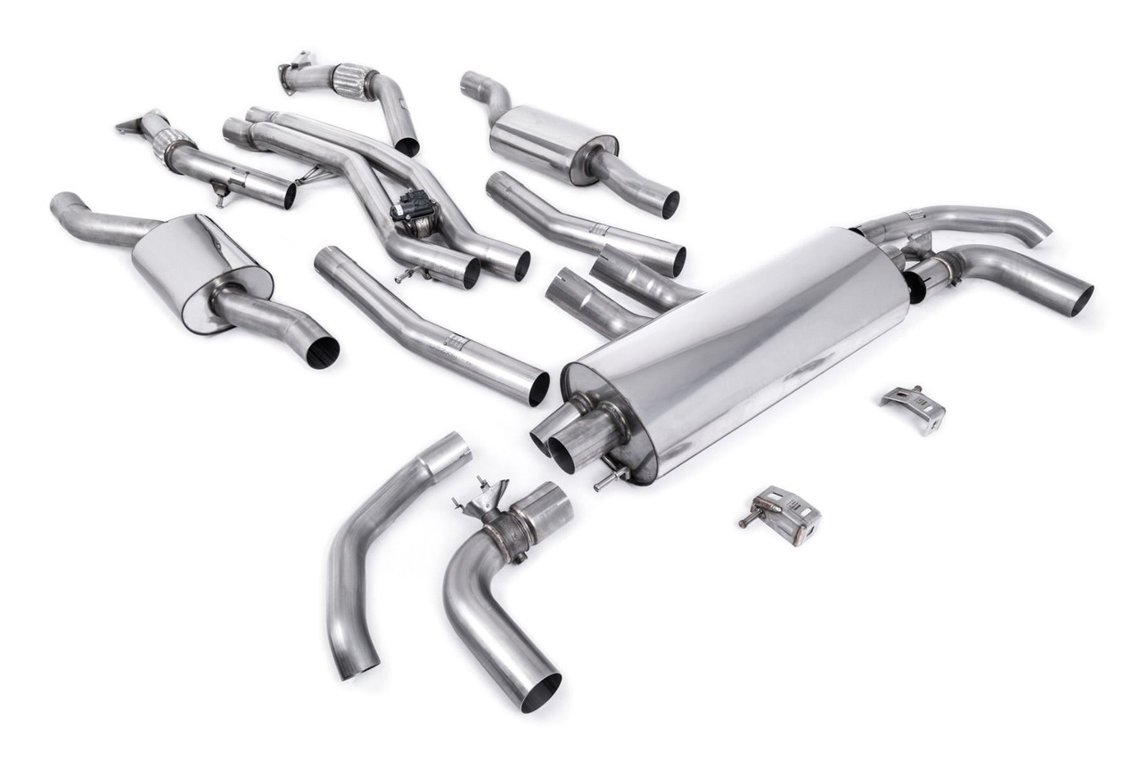 Milltek Resonated Catback Exhaust for 4M SQ7 & SQ8 (Quieter) - Uses OE Tips