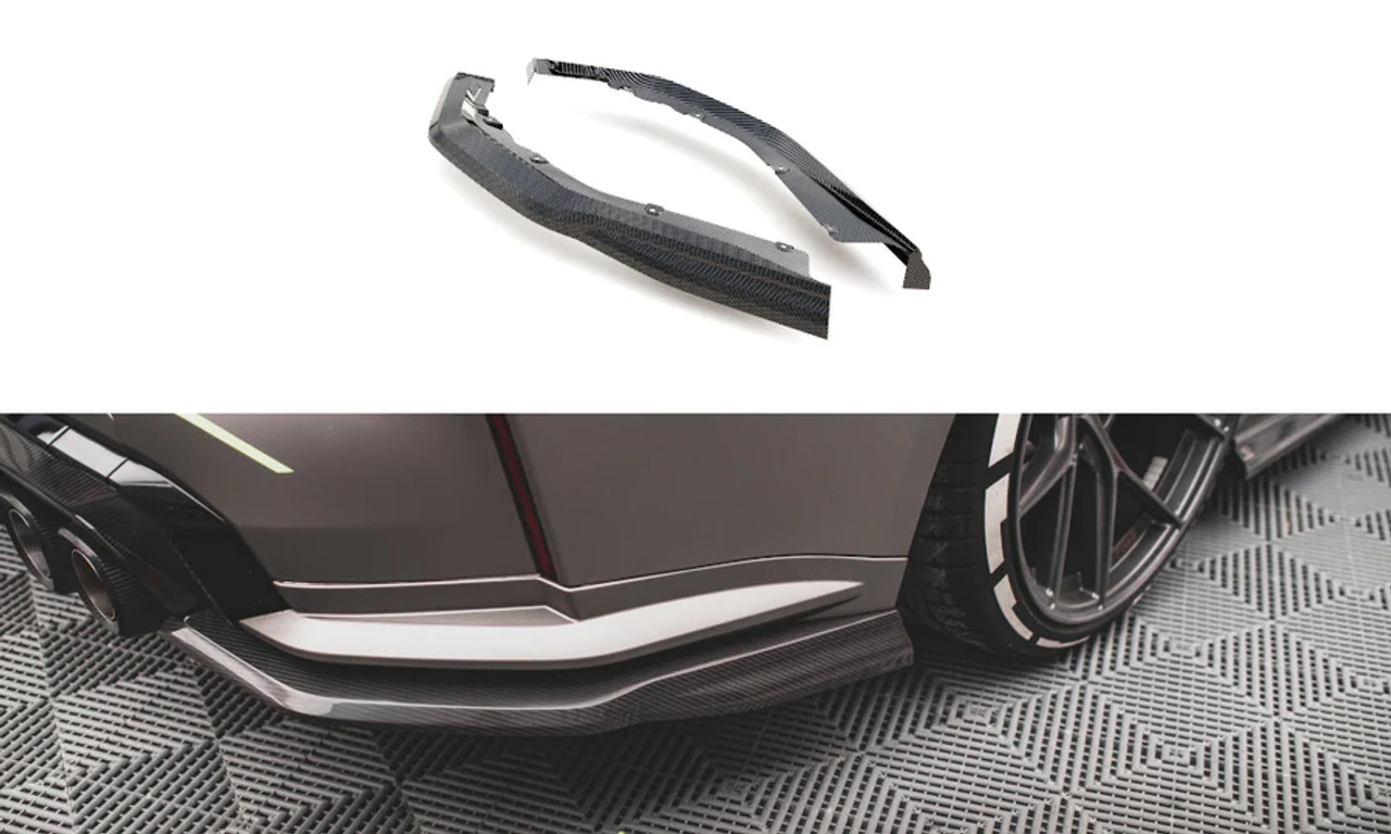 Maxton Design Carbon Fiber Rear Side Splitters for G82 M4 (Set for Maxton Diffuser Only)