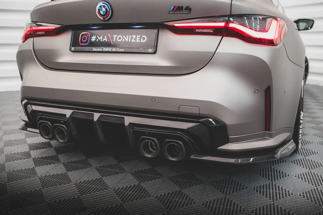 Maxton Design Carbon Fiber Rear Side Splitters for G82 M4 (Set for Maxton Diffuser Only)