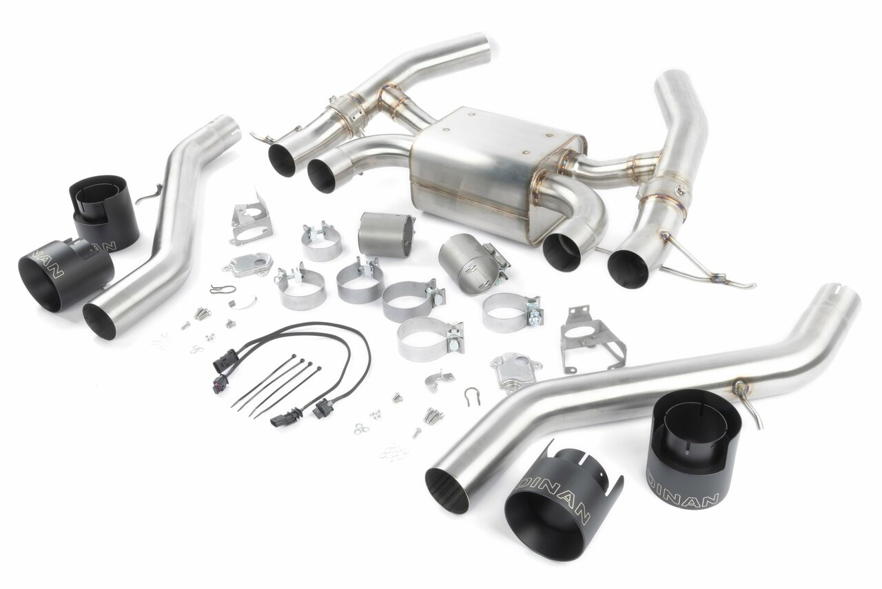 Dinan Valved Axle-Back Exhaust for G87 M2 - Black Tips