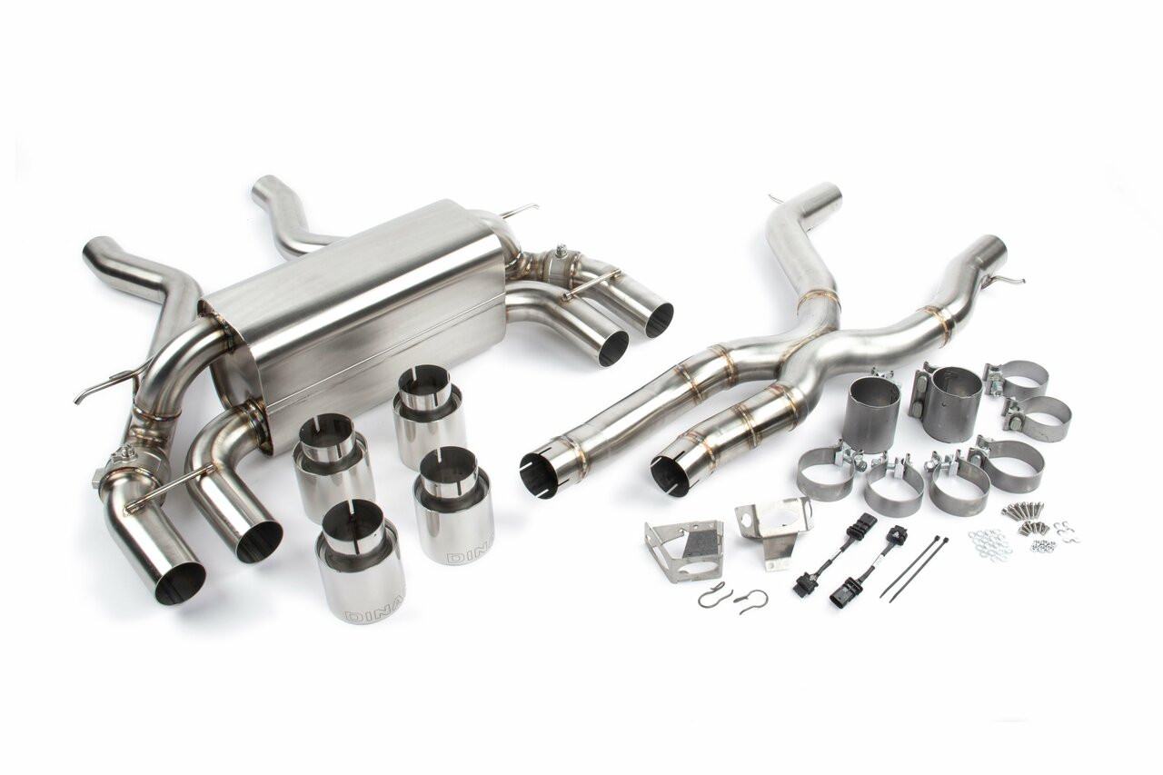 Dinan Free Flow Axle-Back Exhaust & X-Pipe for 19-21 M2 Competition - Polished Tips