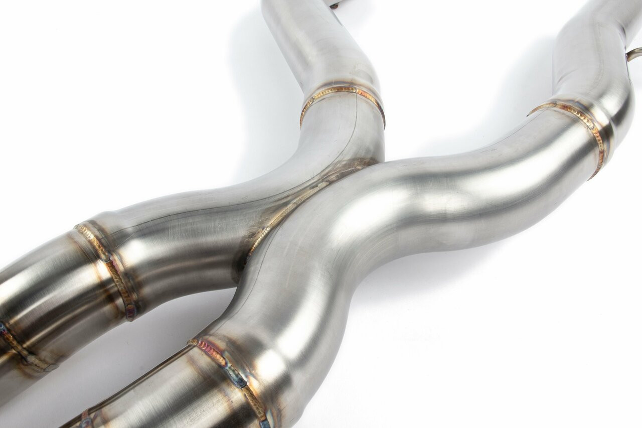 Dinan Free Flow Axle-Back Exhaust & X-Pipe for 19-21 M2 Competition - Polished Tips