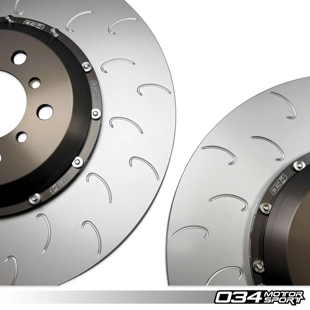 034Motorsport 2-Piece Floating Front Brake Rotor Upgrade Kit for F8X BMW M2 Competition/CS, M3/M4 C/CS, & M4 GTS (2NH/2NK Caliper)