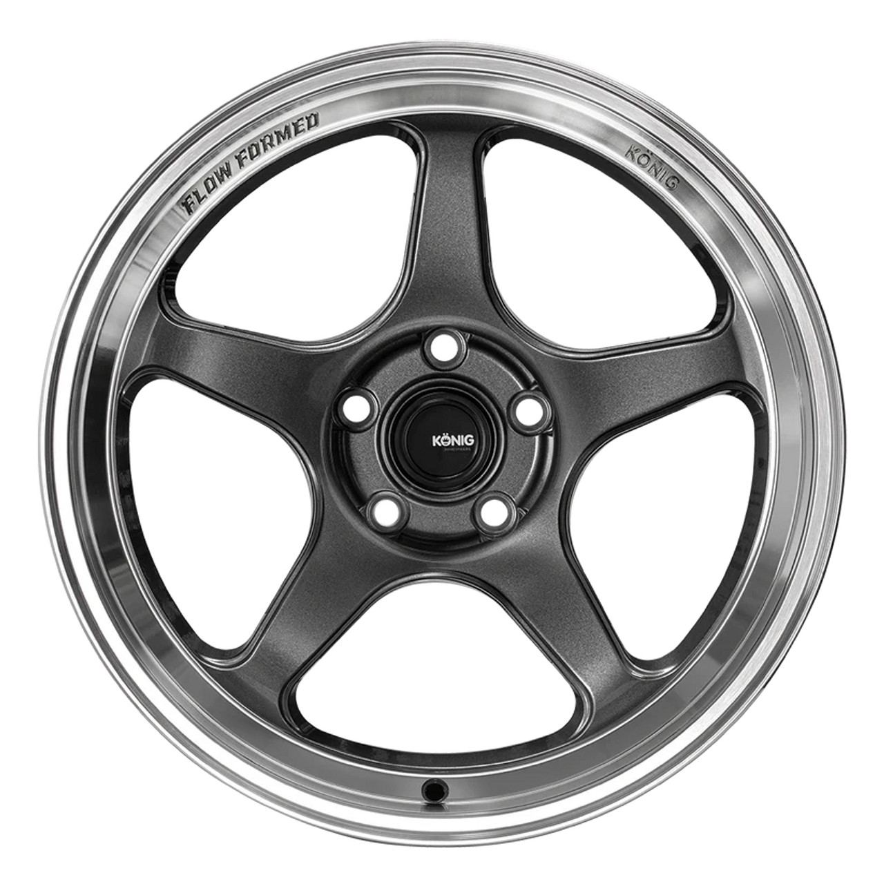 Konig Hyperspec - Anthracite Metallic w/ Mirror Machined Lip - Flow Formed