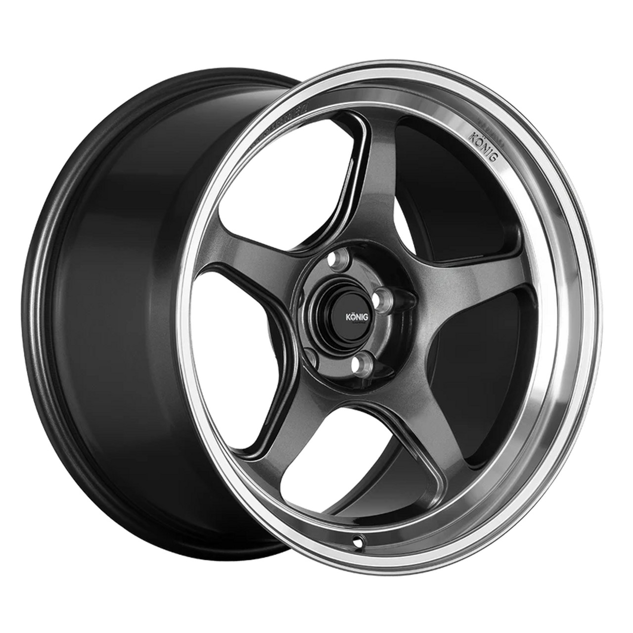 Konig Hyperspec - Anthracite Metallic w/ Mirror Machined Lip - Flow Formed