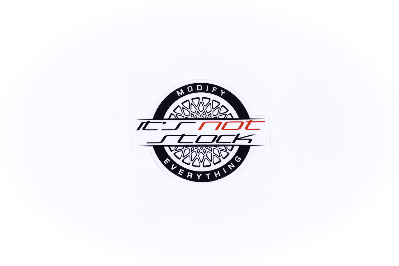 It's Not Stock Small Wheel Logo Sticker - Single