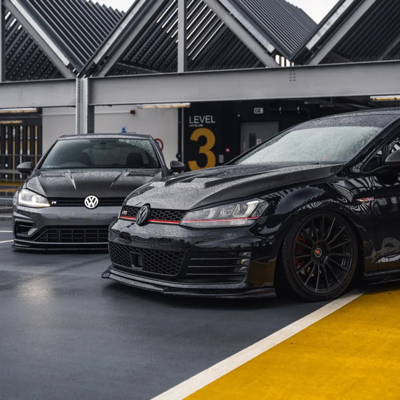 ZAERO Design EVO-1 Gloss Black Front Splitter for MK7 GTI