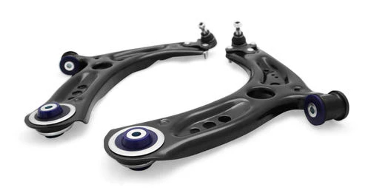 SuperPro Front Lower Control Arm Set for MQB (Adds Positive Caster)