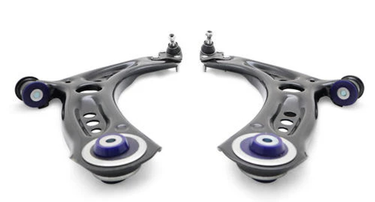 SuperPro Front Lower Control Arm Set for MQB (Adds Positive Caster)