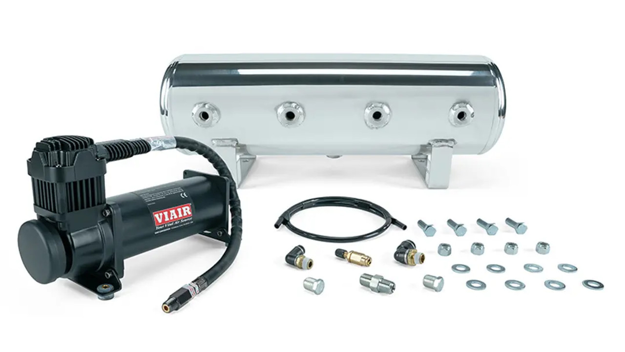 Air Lift Performance 2.5 Gallon Polished Tank w/ Viair 444C Black Compressor Kit