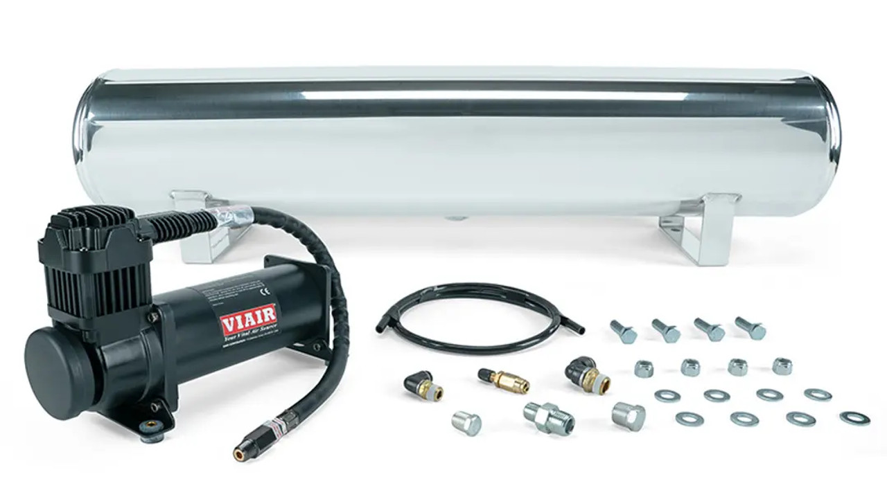Air Lift Performance 4 Gallon Polished Tank w/ Viair 444C Black Compressor Kit