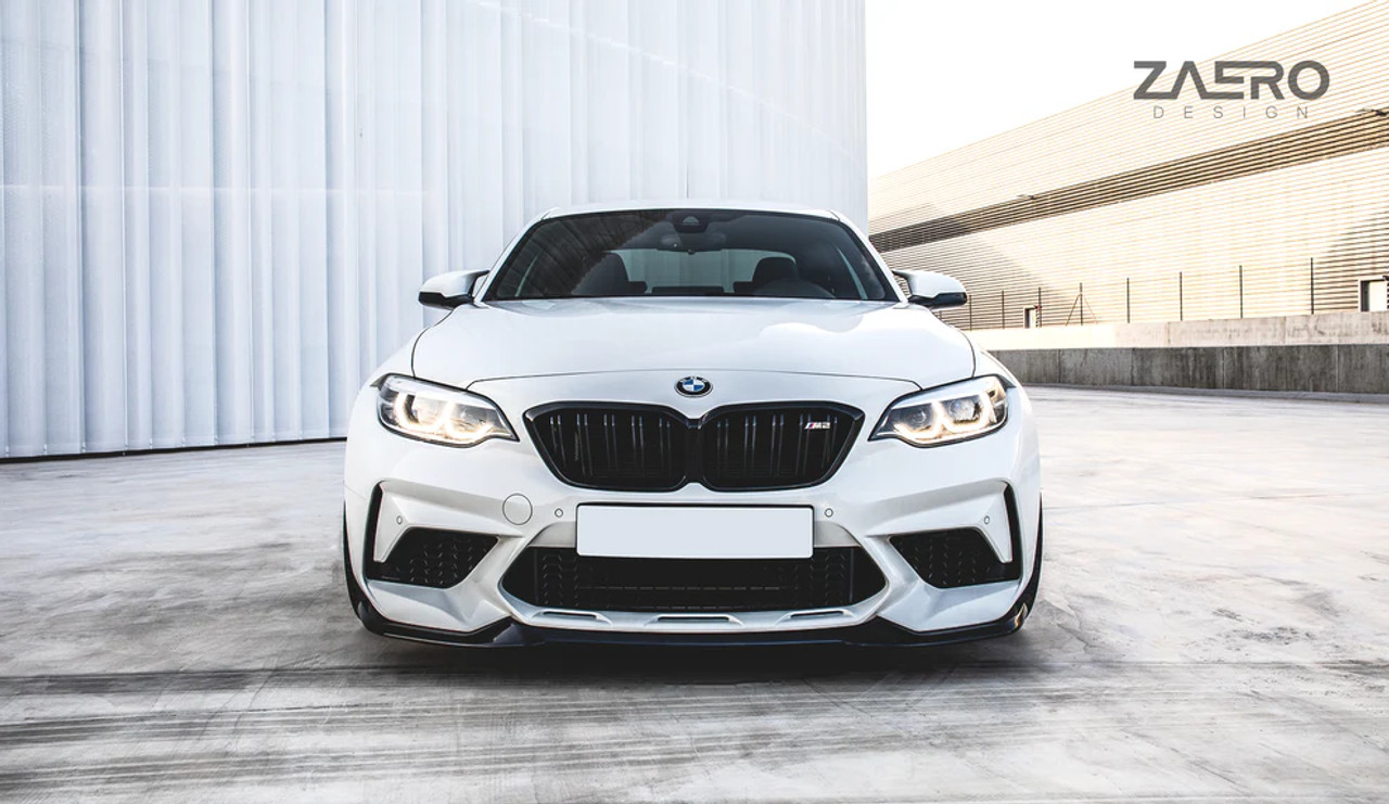 ZAERO Design EVO-S Gloss Black Front Splitter for F87 M2 Competition