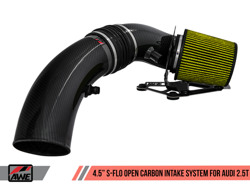 AWE 4.5" S-FLO Open Carbon Intake System for 8V/8Y RS3 & 8S TTRS