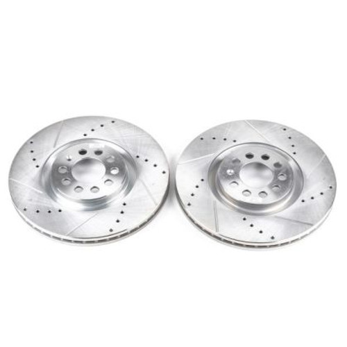 PowerStop Evolution Drilled, Slotted & Zinc Plated Front Brake Rotors for MK4 312x25 (Pair) PowerStop Evolution Drilled, Slotted & Zinc Plated Front Brake Rotors for MK4 312x25 (Pair)