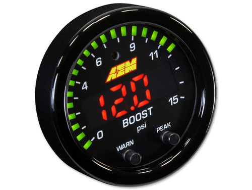 AEM X-Series Boost/Fuel Pressure Gauge 0-15PSI AEM X-Series Boost/Fuel Pressure Gauge 0-15PSI