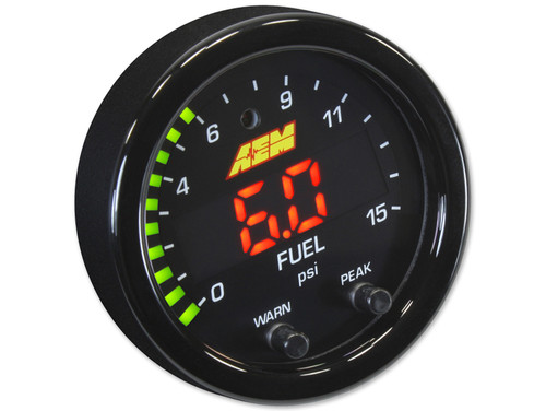 AEM X-Series Boost/Fuel Pressure Gauge 0-15PSI