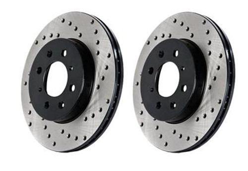 StopTech Cross-Drilled Sport Front Brake Rotors 321x30 (Pair) StopTech Cross-Drilled Sport Front Brake Rotors 321x30 (Pair)