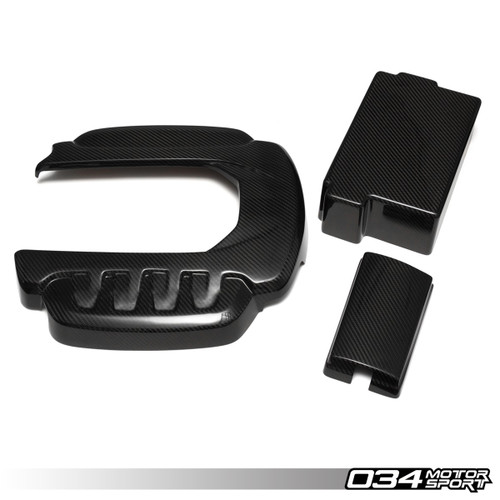 034Motorsport Carbon Fiber Engine Cover Package for 8V S3 034Motorsport Carbon Fiber Engine Cover Package for 8V S3