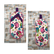 FlipFlop Potholder Satin Trimmed
