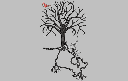 Canada Roots Filled Embroidery Design ***DIGITAL DOWNLOAD***