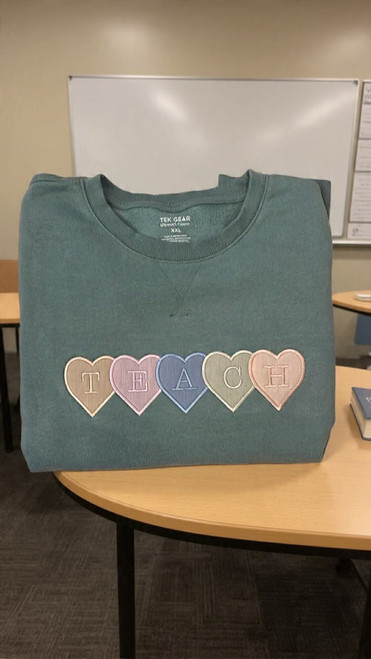 Teach in Hearts Applique Embroidery Design ***DIGITAL DOWNLOAD***