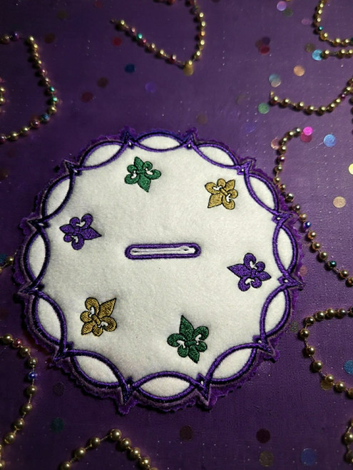 Mardi Gras Base Paper Towel Holder Cover Applique/ Embroidery Design ***DIGITAL DOWNLOAD***