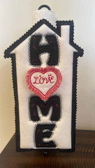 Heart Add On for HOME Paper Towel Holder Cover Applique/ Embroidery Design ***DIGITAL DOWNLOAD***