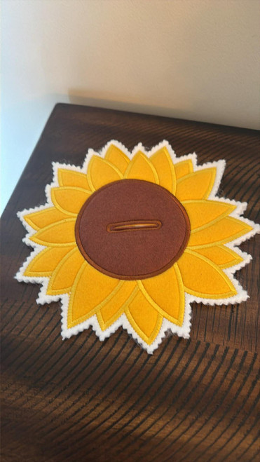 Sunflower2 Base Paper Towel Holder Cover Applique/ Embroidery Design ***DIGITAL DOWNLOAD***