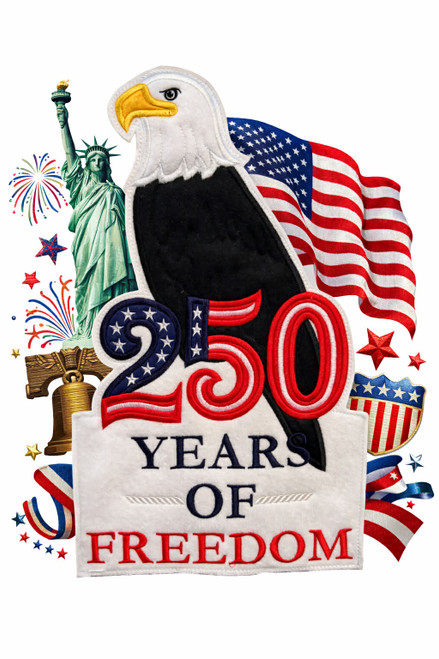 250 Years Paper Towel Holder Cover Applique/ Embroidery Design ***DIGITAL DOWNLOAD***