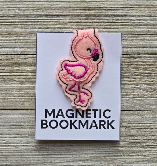 Flamingo FOBM Fold Over Bookmark  Applique / Embroidery Design ***DIGITAL DOWNLOAD***