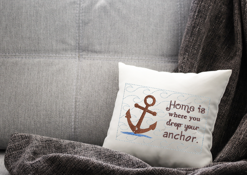 Home is Where you Drop Anchor Embroidery Design ***DIGITAL DOWNLOAD***