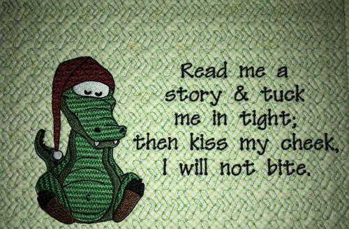 Alligator & Fireflies Book Pillow Embroidery Design ***DIGITAL DOWNLOAD***