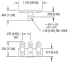 Terminal Strip - 3 Lug, 2nd Lug Common, Horizontal