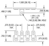 Terminal Strip - 4 Lug, 2nd Lug Common, Horizontal (pkg 5)