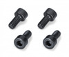 Floyd Rose Locking Nut Screws - M4-0.7x8mm, Socket, Cap, Black (pkg 4)