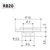 Gotoh RB20 Bass String Guide - Chrome