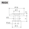 Gotoh RB30 Bass String Guide - Tall Chrome