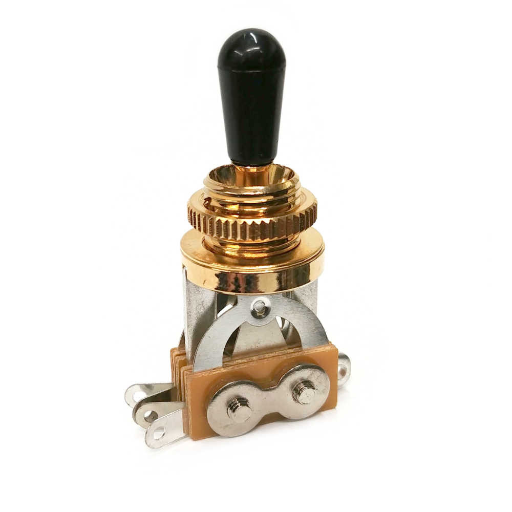 3-way Pickup Selector Switch - Gold /w Black Tip - Canada