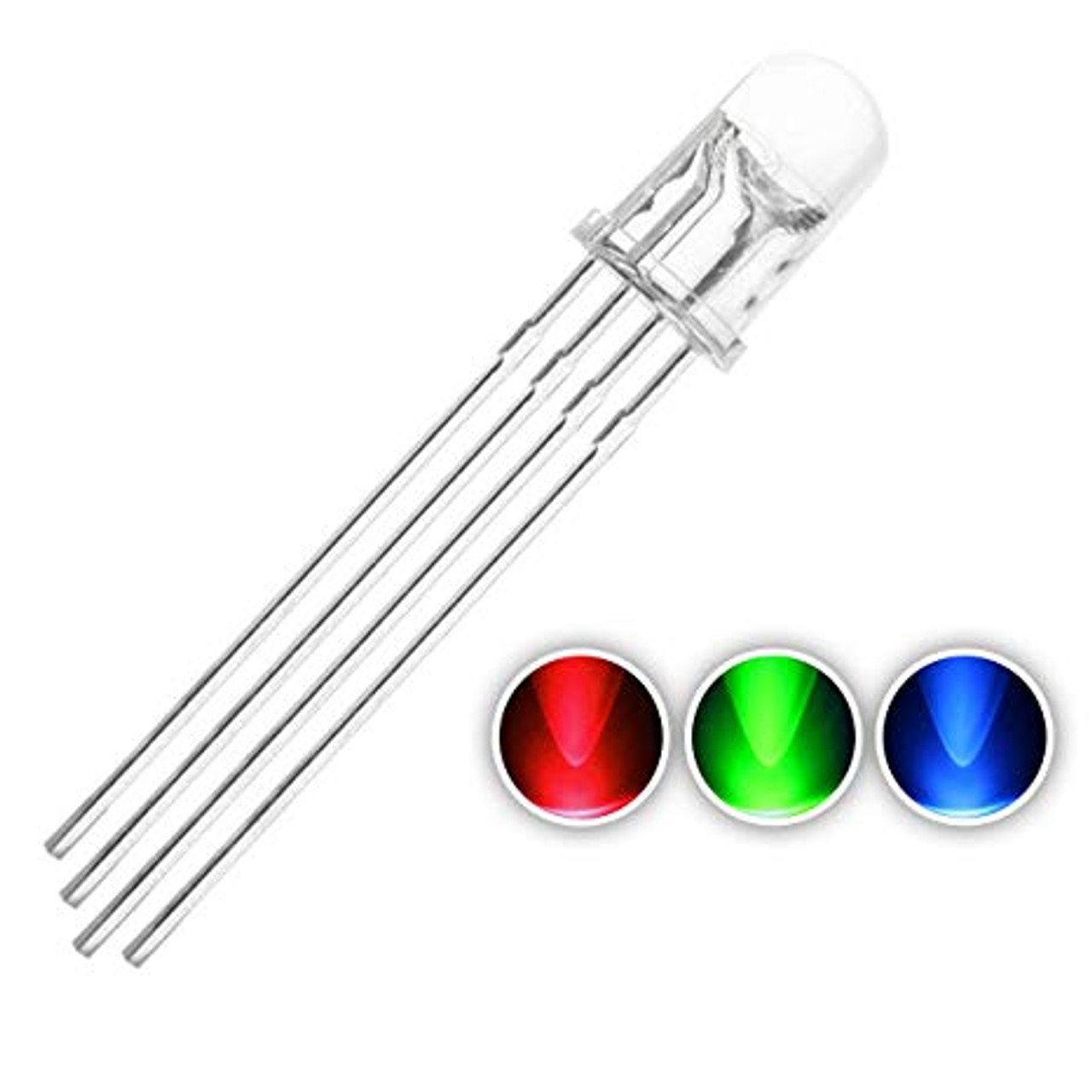 5mm LED - Tri-colour Red/Green/Blue (Common Cathode)